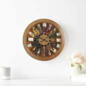 Grande Horloge Ronde wooden liquor wheel wall clock (Maison)
