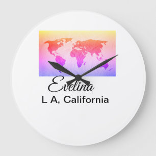 Grande Horloge Ronde World map add name text place country city text mi