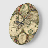 Grande Horloge Ronde World Map of 1689 Toxiques (Angle)