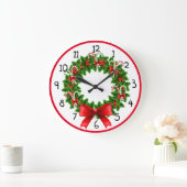 Grande Horloge Ronde Wreath Sucre de canne (Maison)