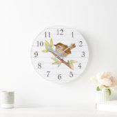 Grande Horloge Ronde Wren Bird Home Decor (Maison)