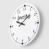 Grande Horloge Ronde Writers Clock Funny iwrite (Angle)
