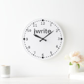 Grande Horloge Ronde Writers Clock Funny iwrite (Maison)