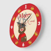 Grande Horloge Ronde X-mas avec un joyeux (Angle)