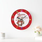Grande Horloge Ronde X-mas with a teddy (Maison)
