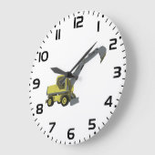 Grande Horloge Ronde Yellow Excavator Construction Machinery (Angle)