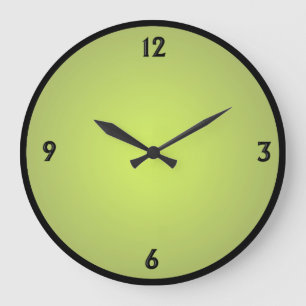 Grande Horloge Ronde Yellow Glow 4 Digit