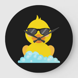 Grande Horloge Ronde Yellow Rubber Duck