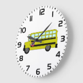 Grande Horloge Ronde Yellow School Bus with Stop Sign (Angle)