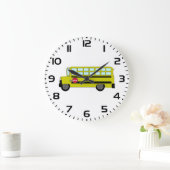 Grande Horloge Ronde Yellow School Bus with Stop Sign (Maison)