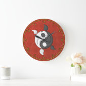 Grande Horloge Ronde Yin and Yang the Koi Clock (Maison)