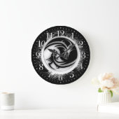 Grande Horloge Ronde Yin et dragons d'Asiatique de Yang (Maison)