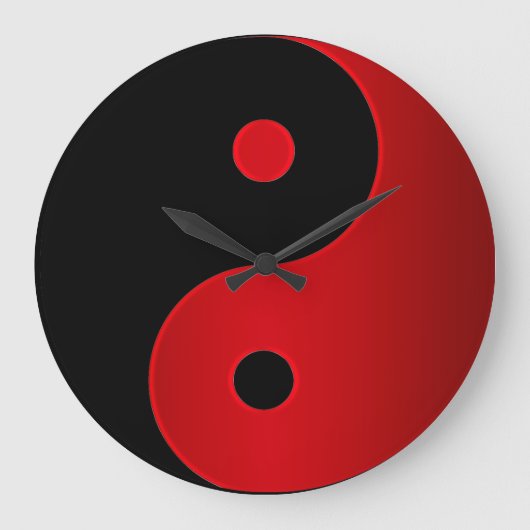 Grande Horloge Ronde Yin Yang Clock in Red and Black (Recto)