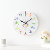 Grande Horloge Ronde Yoga Asana (Maison)