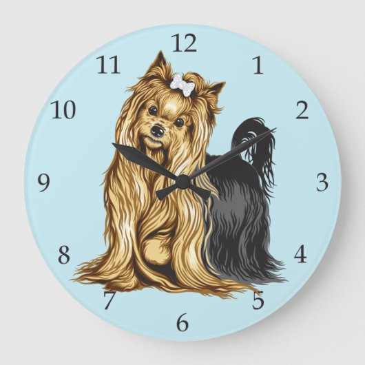 Grande Horloge Ronde Yorkshire Terrier (Recto)