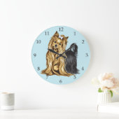 Grande Horloge Ronde Yorkshire Terrier (Maison)
