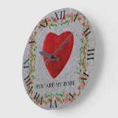 Grande Horloge Ronde You are my rose (Angle)