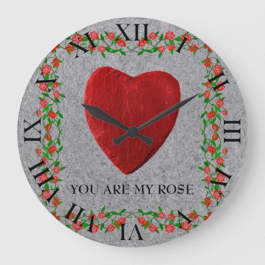 Grande Horloge Ronde You are my rose (Recto)