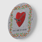 Grande Horloge Ronde You are my rose (Angle)