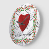 Grande Horloge Ronde You are my rose (Angle)