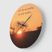 Grande Horloge Ronde You are my sunshine, wall clock (Angle)