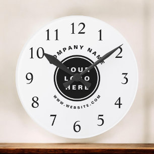 Grande Horloge Ronde Your Business Logo Promoteur Business Company