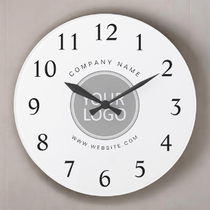 Grande Horloge Ronde Your Business Logo Promoteur Business Company