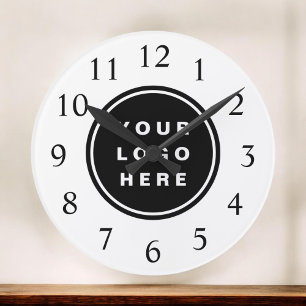 Grande Horloge Ronde Your Business Logo Promoteur Business Company