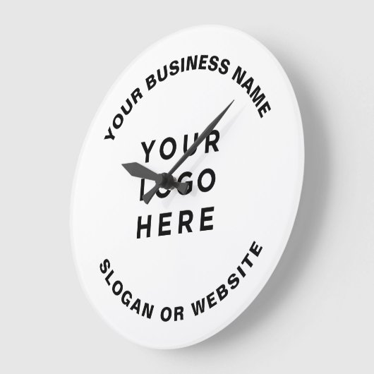 Grande Horloge Ronde Your Business Logo Simple and Professional (Angle)