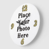Grande Horloge Ronde Your Photo Here Wall Clock (Angle)