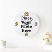Grande Horloge Ronde Your Photo Here Wall Clock (Maison)