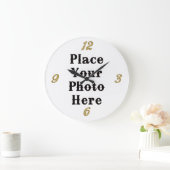 Grande Horloge Ronde Your Photo Here Wall Clock (Maison)