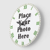 Grande Horloge Ronde Your Photo Here Wall Clock (Angle)