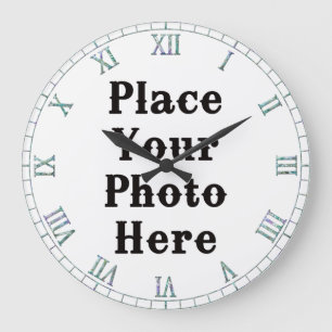 Grande Horloge Ronde Your Photo Here Wall Clock