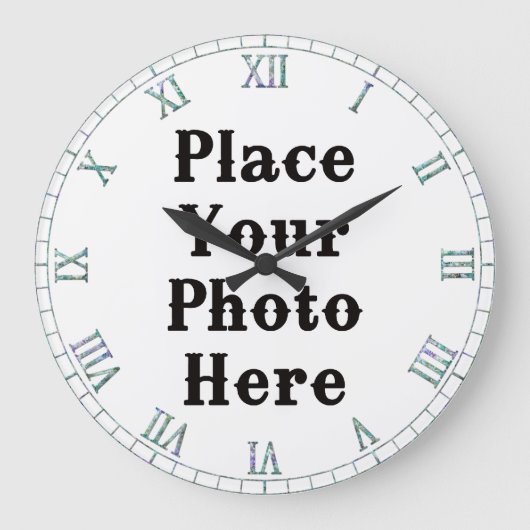 Grande Horloge Ronde Your Photo Here Wall Clock (Recto)