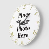 Grande Horloge Ronde Your Photo Here Wall Clock (Angle)