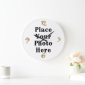 Grande Horloge Ronde Your Photo Here Wall Clock (Maison)