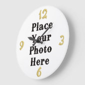 Grande Horloge Ronde Your Photo Here Wall Clock (Angle)