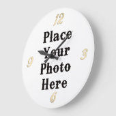 Grande Horloge Ronde Your Photo Here Wall Clock (Angle)
