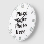 Grande Horloge Ronde Your Photo Here Wall Clock (Angle)