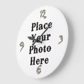 Grande Horloge Ronde Your Photo Here Wall Clock (Angle)