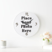 Grande Horloge Ronde Your Photo Here Wall Clock (Maison)