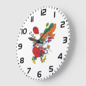 Grande Horloge Ronde Zany Woman Running Clown (Angle)
