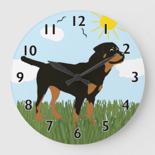 Grande Horloge Ronde Zara le Rottweiler