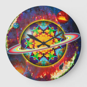 Grande Horloge Ronde Zargon Orbz Kaléidoscope