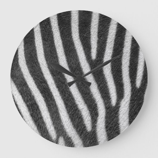 Grande Horloge Ronde Zebra Fur Motif animal (Recto)