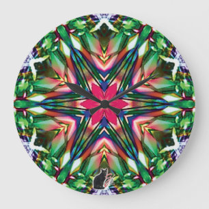 Grande Horloge Ronde Zesty Kaleidoscope