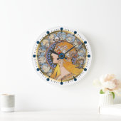 Grande Horloge Ronde Zodac Art Nouveau Clock by Alphonse Mucha (Maison)