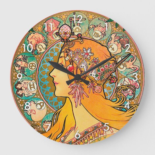 Grande Horloge Ronde Zodiac, Mucha (Recto)
