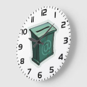 Grande Horloge Ronde Zone de vote verte (Angle)